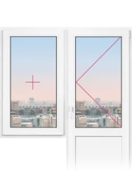 Балконный блок Rehau Delight Design 1850x2150 - фото - 1