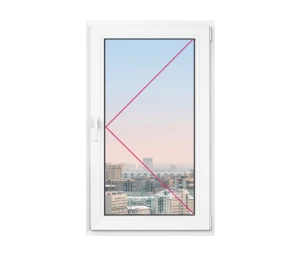 Одностворчатое окно Rehau Intellio 80 600x1000 - фото - 1