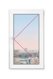 Одностворчатое окно Rehau Delight Design 800x700 - фото - 1